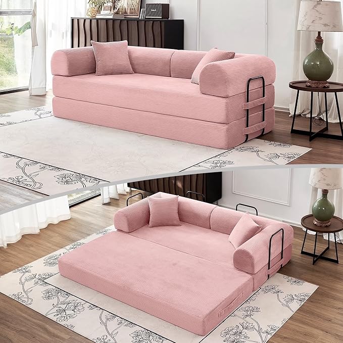 79'' Convertible Couch Bed, Folding Sleeper Sofa by ZQRhome