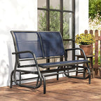 Outsunny 2-Person Outdoor Glider Bench, Patio Double Swing Rocking Chair - Image 8