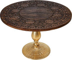 Coffee Table 24x24x18 Inch-Hand-Carved Solid Wood Center Table, Vintage Burnt by TheWoodenTown