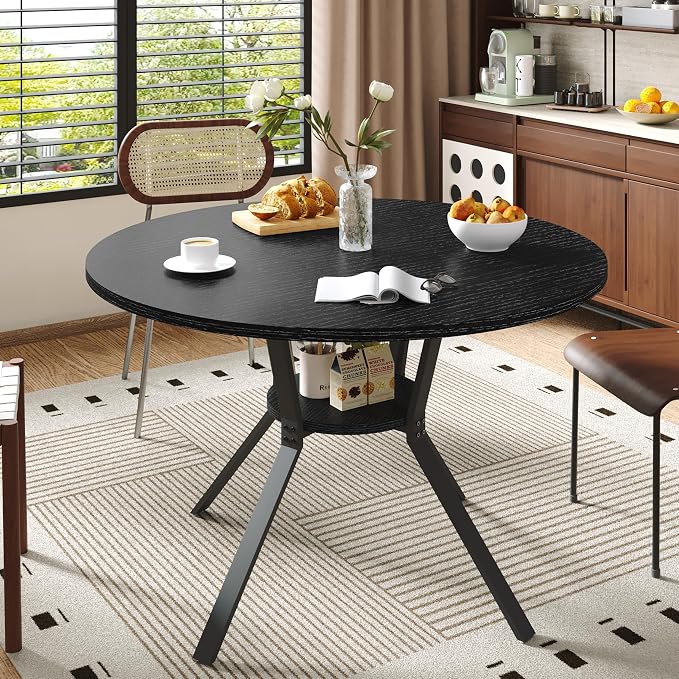 Wildhome Round Dining Table for 2-4, 43 Inch Dining Room Kitchen Table - Image 8