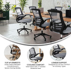 Flash Furniture Kelista Office Chair, Dark Gray Mesh - Image 4