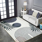 RoomTalks Mid Century Modern Living Room Rug Washable 5x7 Rug, Vintage Abstract - Image 2