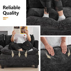 76'' Cloud Deep Seat Loveseat Sofa, Upholstered Chenille Modular 2-Seats - Image 5