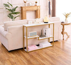 loglus Console Table for Entryway, Faux Marble MDF Sofa Table - Image 7