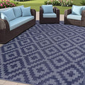 SAND MINE Reversible Mats, Plastic Straw Rug, Modern Area Rug, Large Floor Mat by SANDMIND