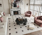 35" Cloud Coffee Table with 3 Ball Legs, Modern Minimalist Petal Center Table - Image 8