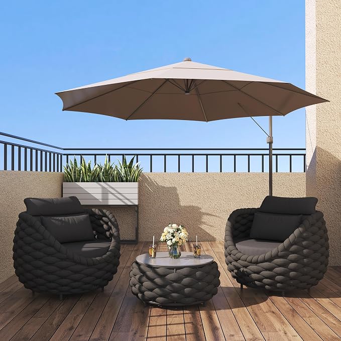 TWT Outdoor Patio Furniture Set, 5 Pieces Aluminum Sectional Sofa, Metal Patio - Image 9