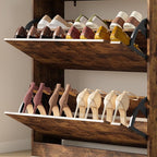 BORNOON Shoe Cabinet with 2 Flip Drawers, Slim Narrow Shoe Storage Cabinet - Image 6