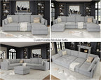 Oversized Modular Sectional Sleeper Couch, Solid Wood Frame, Removable Washable - Image 7
