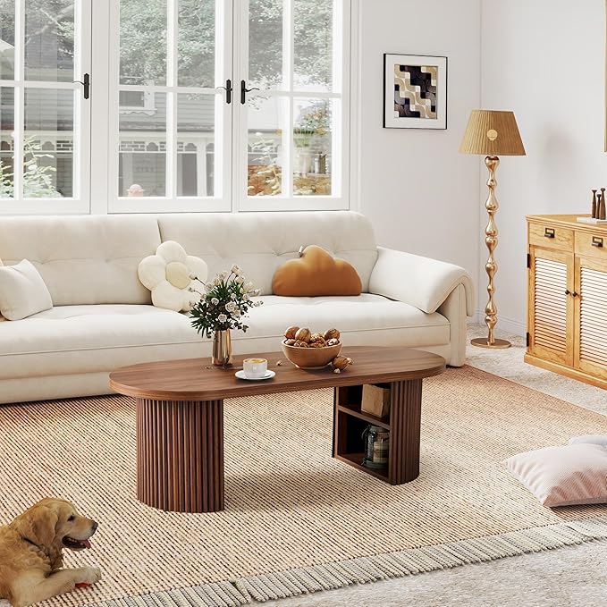 Oval Fluted Coffee Table - Image 7