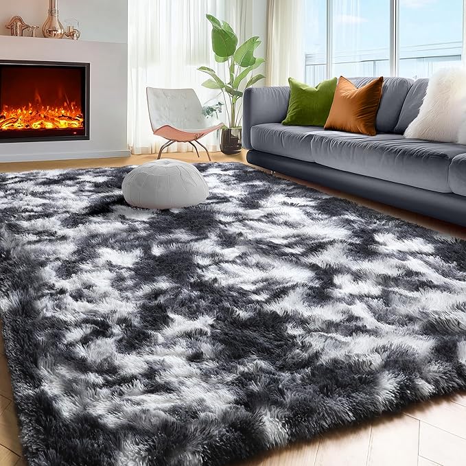 PAGISOFE Black White Grey Area Rugs - Image 5