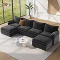 Vesgantti 142" U Shaped Sectional Cloud Couch, Large Cloud Modular Sectional by Vesgantti