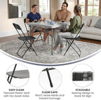Flash Furniture Hercules Set of 10 Indoor/Outdoor Heavy-Duty Plastic Folding - Image 5