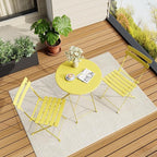 3-Piece Folding Bistro Set, Outdoor Patio Furniture Set - Image 7