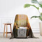 Boho Sofa Cover, Bohemian Throw Blanket Tassels Hippie Decor Covers Couch Chair - Image 2