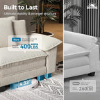 SUNSHINE VALLEY Sofa and Loveseat Set, Oversized Corduroy Modular Love seat and - Image 5