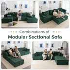 MAXYOYO 129.5" Modular Sectional Sofa Couch, U Shaped Modern Cloud Couch - Image 4