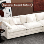 Ihanherry 114" V-Shaped Modern Sofa Modular Sectional Cloud Couch - Image 7