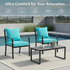 22x22 Inch Patio Chair Cushions Set of 2, Outdoor Furniture Cushions - Image 2