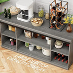 Shahoo Farmhouse Sideboard Buffet Cabinet, Coffee Bar Storage - Image 4
