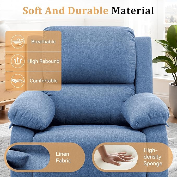 Korser Recliner Chair, 360 Swivel Rocker Chair - Image 6