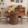 Round Dining Table for 4, Modern Farmhouse Kitchen Table, 47 Inch Small Circle by WelcometoFurnitureSalon