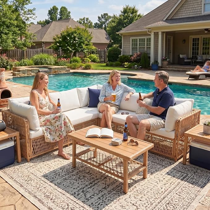 ABCASA Outdoor Patio Sectional Furniture Set - Image 3