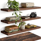 YUFLINX 23’’Rustic Brown Floating Shelves by Unknown