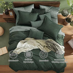 Monbix Full Size Comforter Set, Deep Forest Bedding Comforter - Image 2