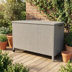 GarveeLife Medium Outdoor Wicker Storage Box, PE Rattan Patio Storage Chest by GarveeLife