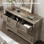IDEALHOUSE 7 Drawer Dresser, Large Wooden Storage Chest of Drawers - Image 6