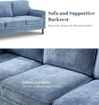 Kingfun Living Room Furniture Sets, 3 Seater Couch, Armchair and Loveseat - Image 4