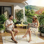 3-Piece Folding Bistro Set, Outdoor Patio Furniture Set - Image 3