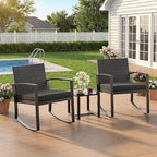 Qsun 3 Pieces Patio Furniture Set Rocking Bistro Set, Outdoor Patio Furniture - Image 6