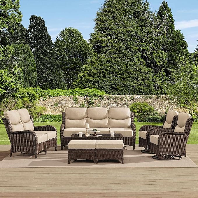 HILLGA Luxury High Back Patio Furniture Set by HILLGA