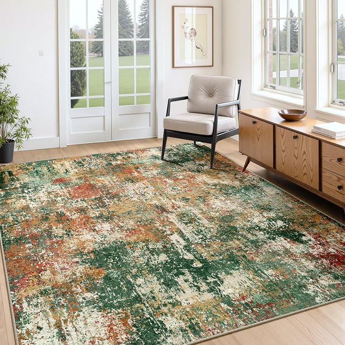 RELEANY Washable Area Rugs 5'x8' Non-Slip Modern Abstract Soft - Image 9