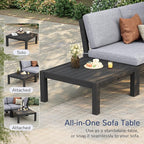 Stoog All-Weather Patio Conversation Set, 6-Piece Modular Outdoor Sectional Sofa - Image 9