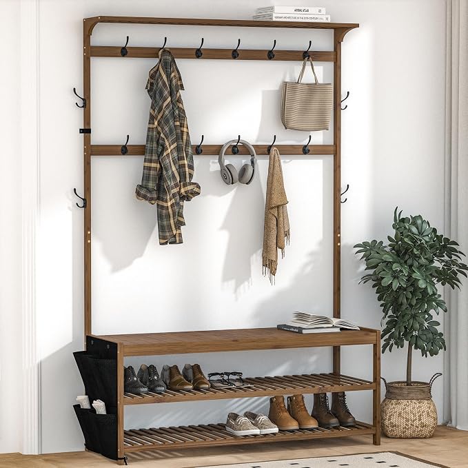 AMBIRD 6-in-1 Bamboo Hall Tree by AMBIRD