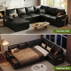 108 Inch Faux Leather Modular Sectional Sofa - Image 3