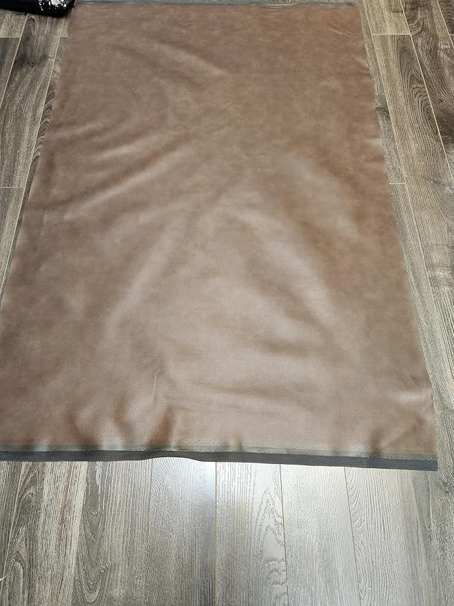 NAT Leathers | Cacao Brown Pebblegrain Soft Faux Vegan Leather PU | 5 Yards Cut - Image 6