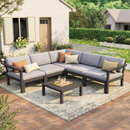 Stoog 6-Piece Patio Sectional Sofa Set, Modular Outdoor Furniture Set by Stoog