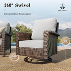 HERA'S HOUSE High Back Outdoor Swivel Chairs - Image 3
