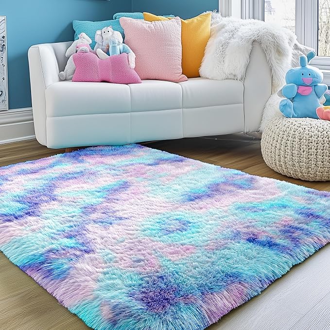 PAGISOFE Plush Rainbow Mermaid Rugs - Image 8