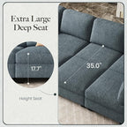 Belffin 86.2" Sectional Sleeper Sofa Bed - Image 4