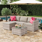 GAOMON 5-Piece All-Weather Patio Furniture Set, Convertible Outdoor Sectional - Image 3
