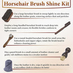 5 PCS Leather Brush Car Detailing, Horse Hair Brush, Car Cleaning Supplies - Image 7