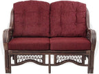 Malibu Lounge Loveseat Sofa Natural Rattan Wicker Handmade Design - Image 3