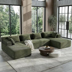 MONVANE 141" U Shaped Cloud Sectional Couch - Image 2