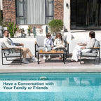Patio Furniture Set, 4 Pieces Outdoor Patio Furniture - Image 3