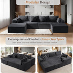 37" Cloud Sectional Couch Ottoman - Image 6